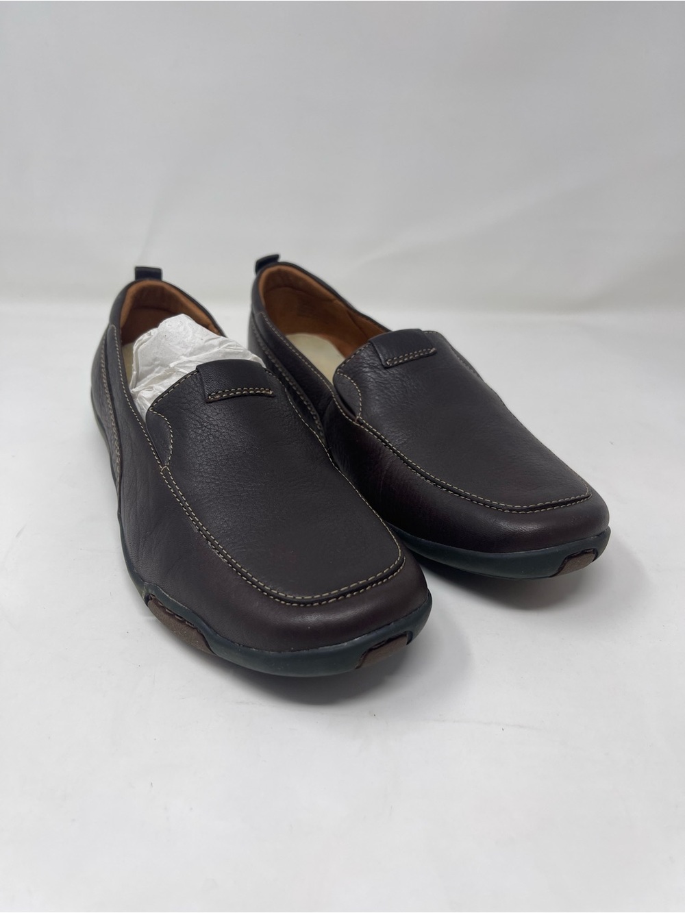 Naturalizer Magic Oxford Brown Leather Slip On Shoes Women's 8M Comfort Loafers